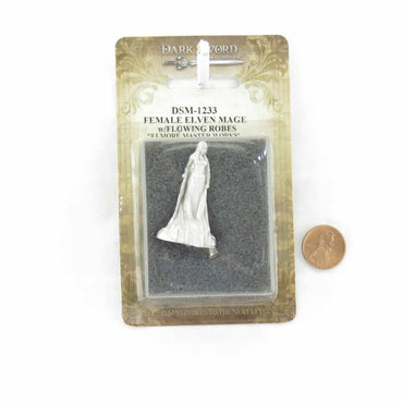 DSM1233 Female Elven Mage with Flowing Robes Miniature Figurine Elmore Masterworks (ONLINE ORDER ONLY)