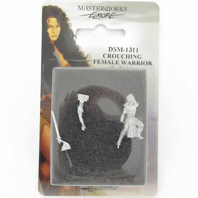 DSM1311 Crouching Female Warrior Miniature Elmore Masterwork (ONLINE ORDER ONLY)