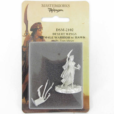 DSM2102 Desert Wing Female Warrior with Hawk Miniature (ONLINE ORDER ONLY)
