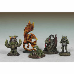 DSM4632 Devil Toad-Quasit-Wormwood-Fire Imp-Eye of the Swamp Miniature (ONLINE ORDER ONLY)