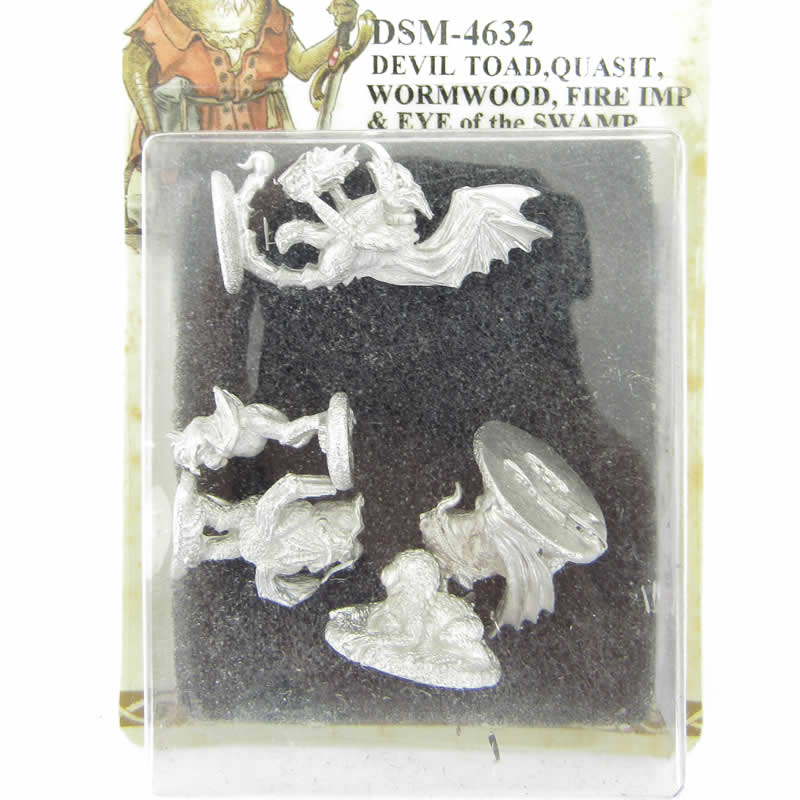 DSM4632 Devil Toad-Quasit-Wormwood-Fire Imp-Eye of the Swamp Miniature (ONLINE ORDER ONLY)