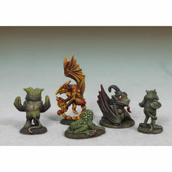 DSM4632 Devil Toad-Quasit-Wormwood-Fire Imp-Eye of the Swamp Miniature (ONLINE ORDER ONLY)