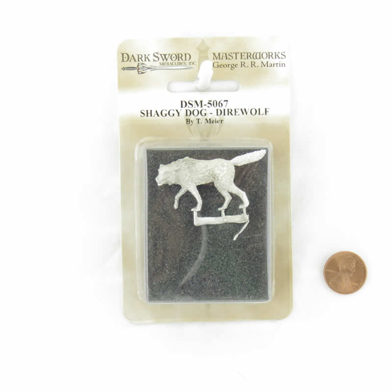 DSM5067 Shaggy Dog Direwolf Miniature George R.R. Martin Masterworks Dark Sword Miniatures (ONLINE ORDER ONLY)