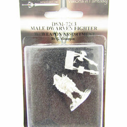 DSM7203 Male Swarven Fighter with Weapon Assortment Miniature (ONLINE ORDER ONLY)