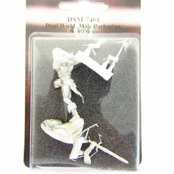 DSM7401 Dual Wield Male Barbarian Miniature Visions In Fantasy (ONLINE ORDER ONLY)