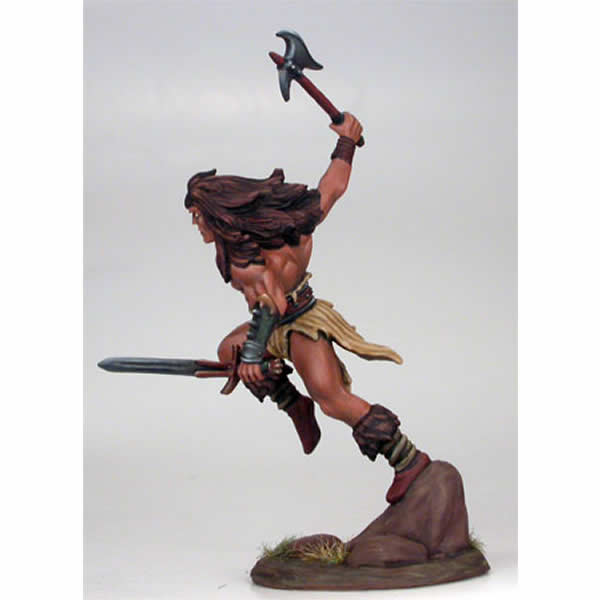 DSM7401 Dual Wield Male Barbarian Miniature Visions In Fantasy (ONLINE ORDER ONLY)