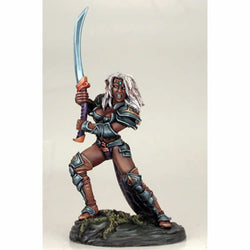 DSM7407 Female Dark Elf With Bastard Sword Miniature Visions In Fantasy (ONLINE ORDER ONLY)