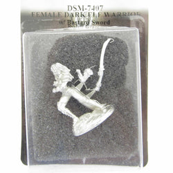 DSM7407 Female Dark Elf With Bastard Sword Miniature Visions In Fantasy (ONLINE ORDER ONLY)