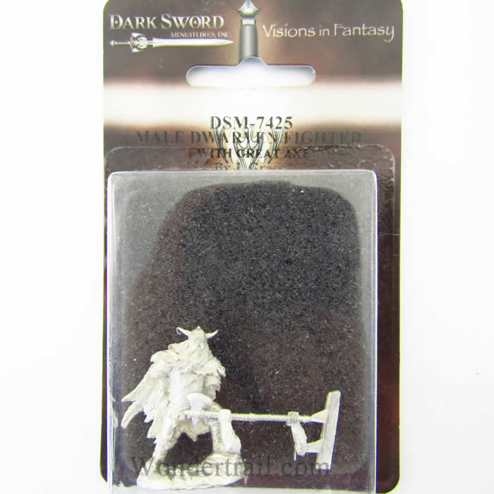 DSM7425 Male Dwarvin Fighter With Axe Visions In Fantasy (ONLINE ORDER ONLY)