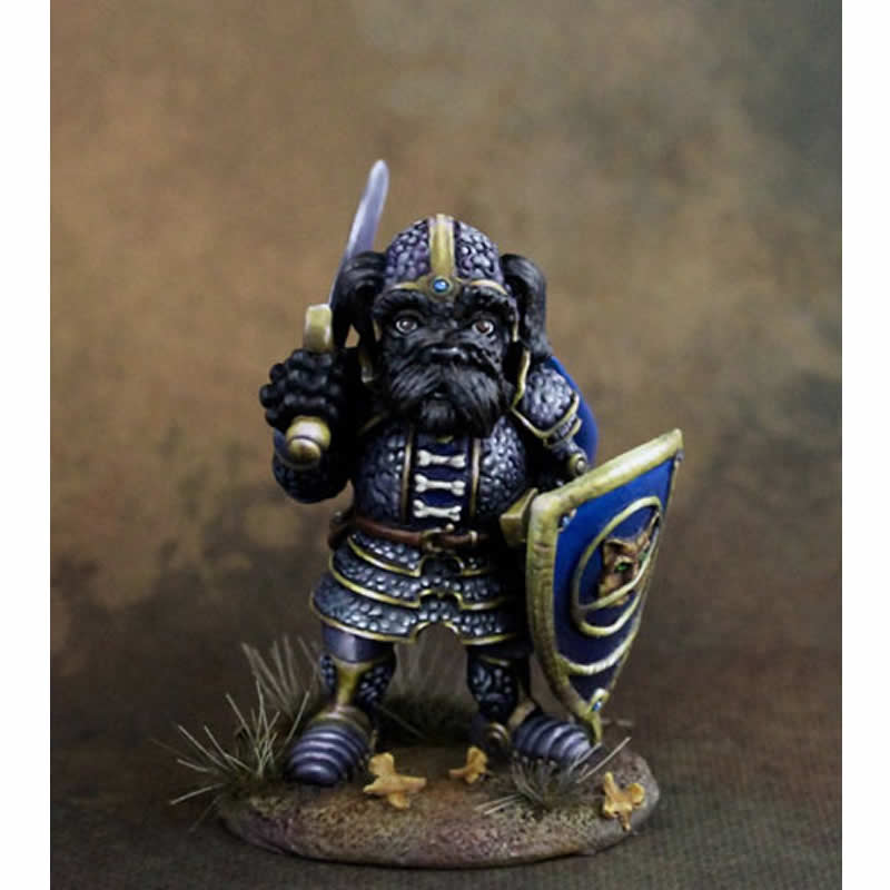 DSM8109 Savannah Schnauzer Paladin with Sword Miniature Critter Kingdoms (ONLINE ORDER ONLY)