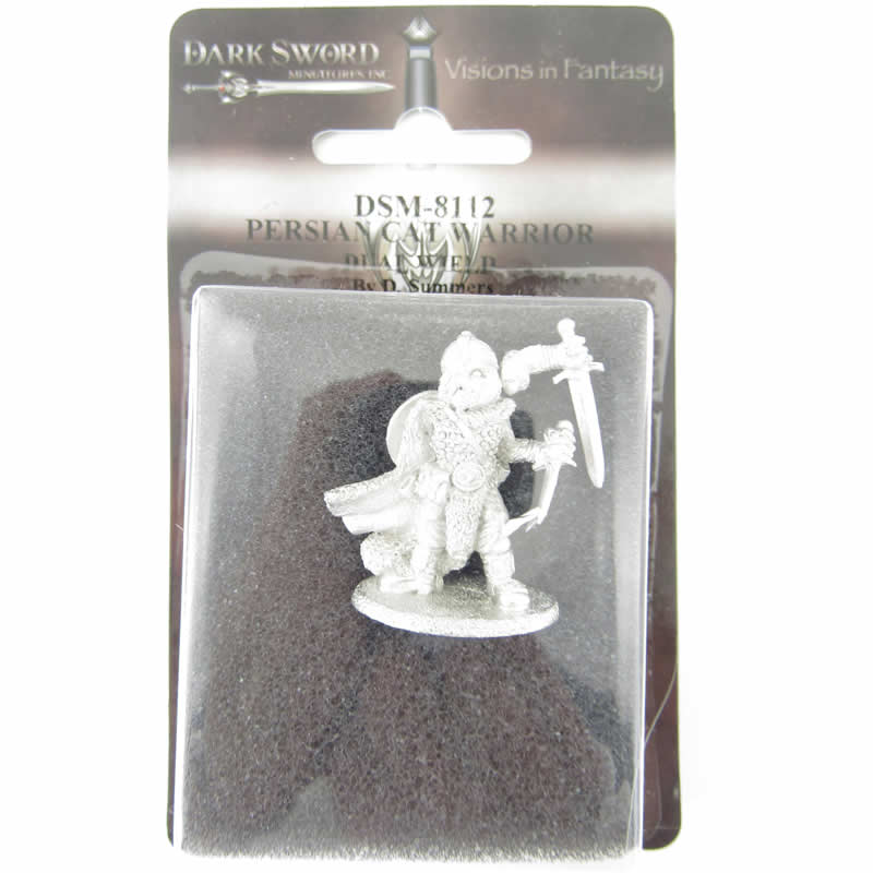 DSM8112 Persian Cat Warrior Dual Wield Miniature Critter Kingdoms (ONLINE ORDER ONLY)