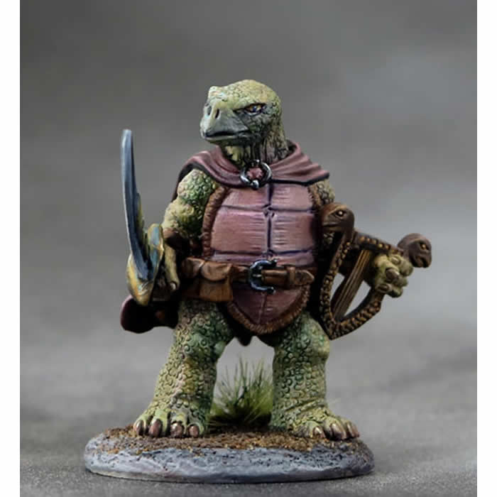 DSM8123 Tostoise Bard with Lyre and Sword Miniature Critter Kingdoms (ONLINE ORDER ONLY)