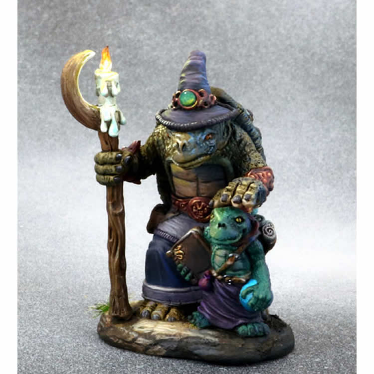 DSM8125 Tortoise Wizard with Apprentice Miniature Critter Kingdoms (ONLINE ORDER ONLY)