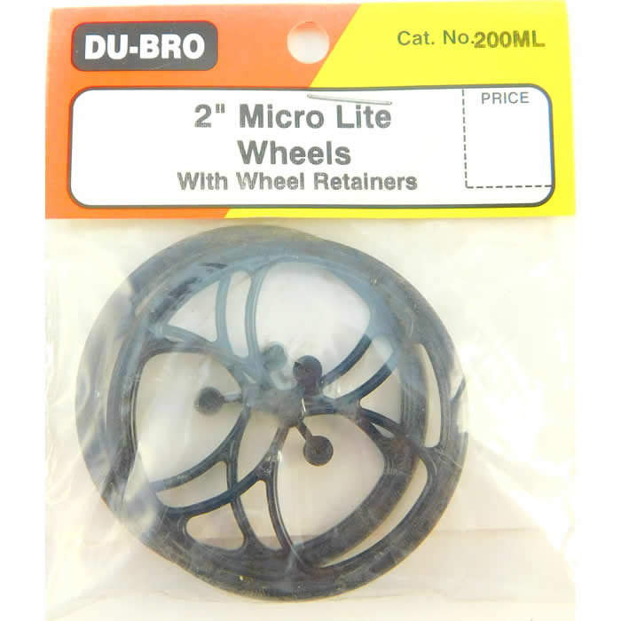 DUB200ML Micro Lite Wheels 2in Diameter (2) Du-Bro (ONLINE ORDER ONLY)