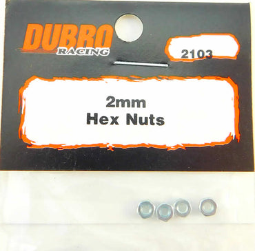 DUB2103 2mm Hex Nuts Du-Bro (ONLINE ORDER ONLY)