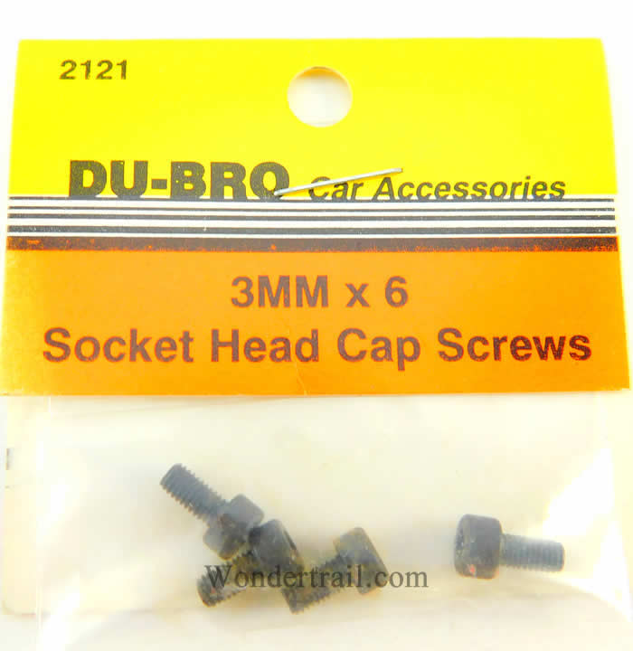 DUB2121 Socket Cap Screws 3mm x 6mm (4) Du-Bro (ONLINE ORDER ONLY)
