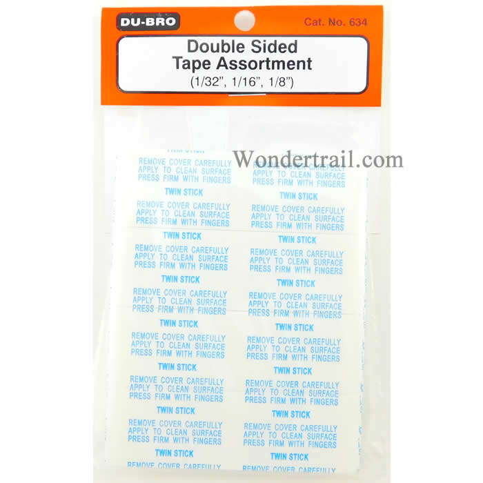 DUB634 Double Sided Tape Assortment Du-Bro (ONLINE ORDER ONLY)