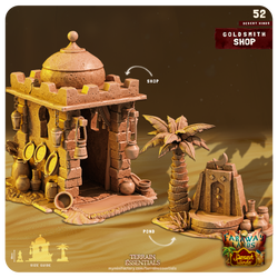 3D Printed Cast n Play Goldsmith Shop Desert Winds Terrain Set 28mm 32mm D&D (Online Only)