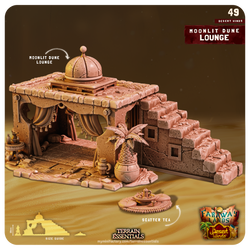 3D Printed Cast n Play Moonlit Dune Lounge Desert Winds Terrain Set 28mm 32mm D&D (Online Only)
