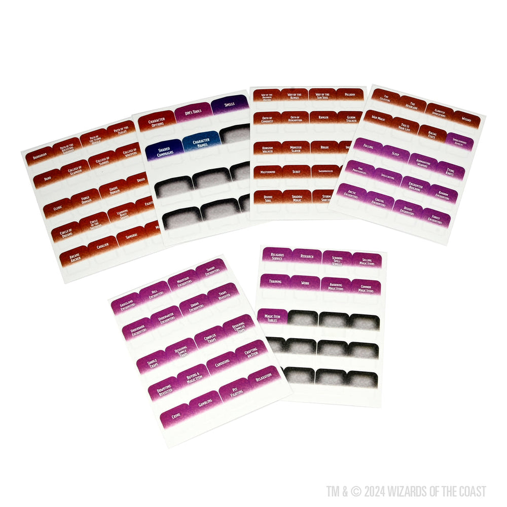 D&D Book Tabs: Xanathar's Guide to Everything (ONLINE ORDER ONLY)