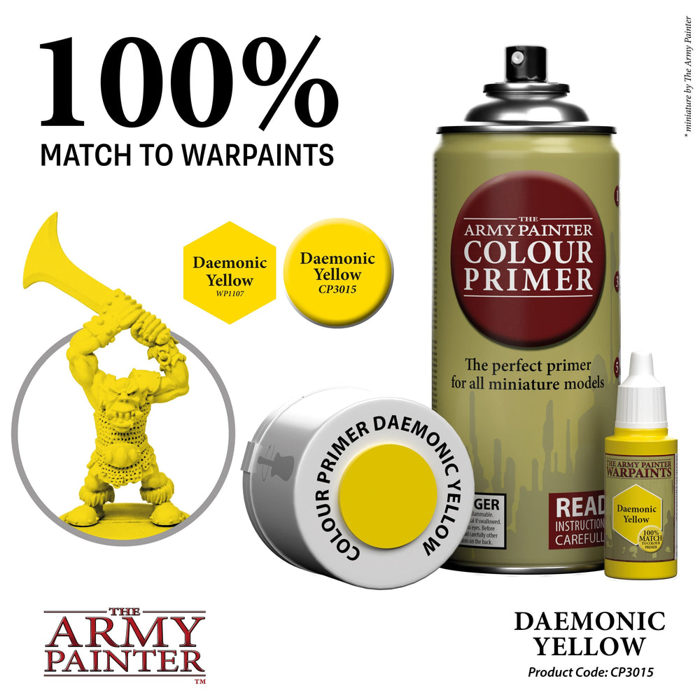 Army Painter Colour Primer: Daemonic Yellow (ONLINE ORDER ONLY)