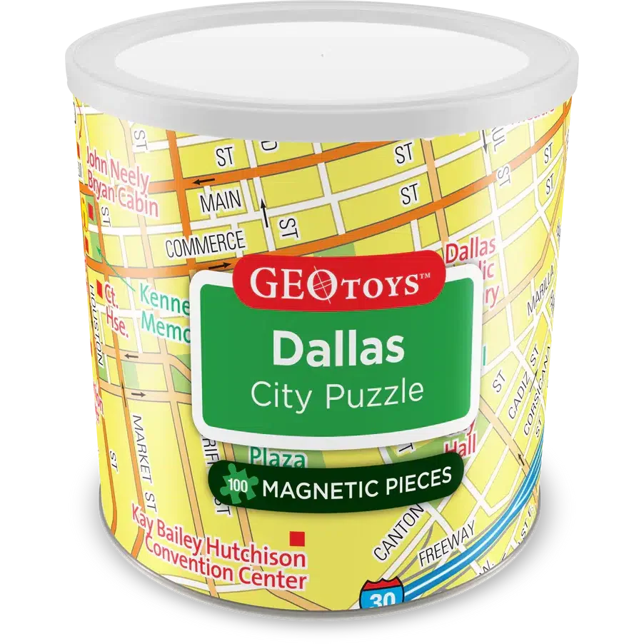 Dallas City 100 Piece Magnetic Jigsaw Puzzle Geotoys (ONLINE ORDER ONLY)