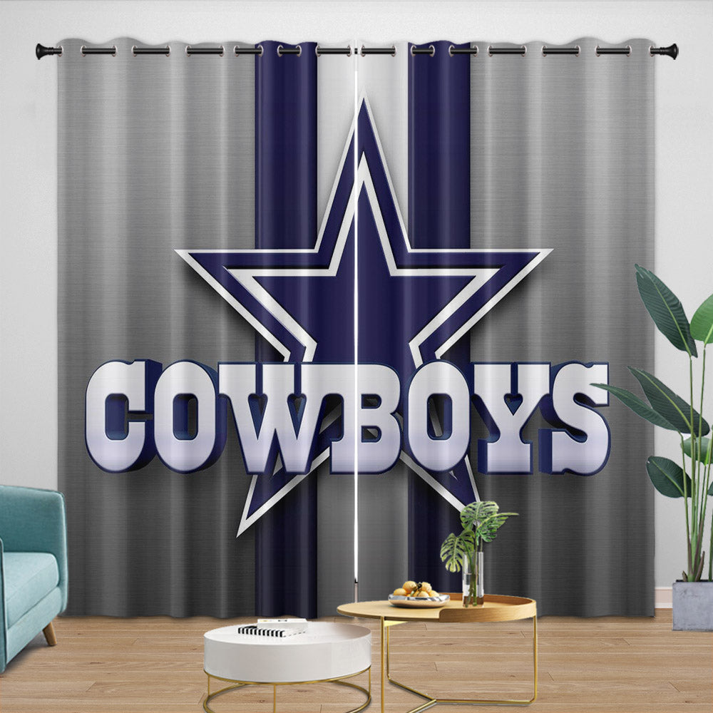 Dallas Cowboys Curtains Blackout Window Drapes Room Decoration (Online Order Only)