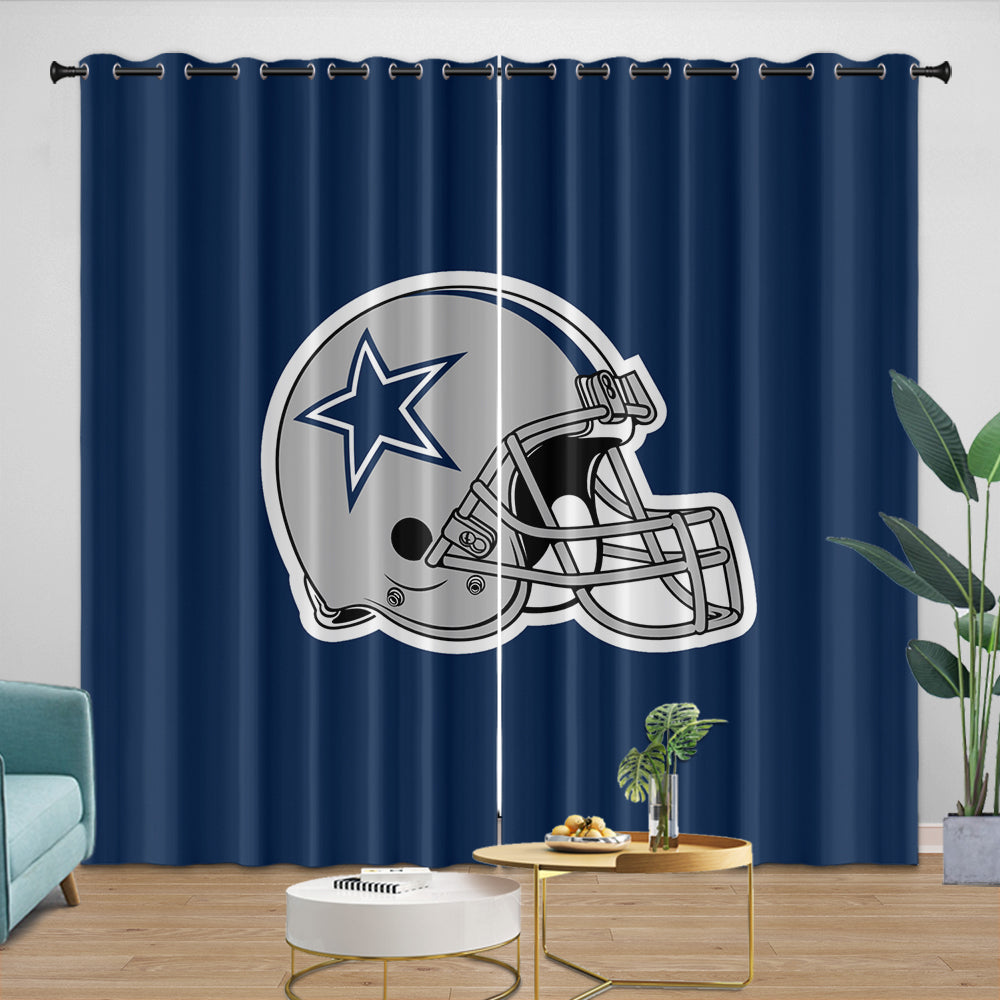 Dallas Cowboys Curtains Blackout Window Drapes Room Decoration (Online Order Only)