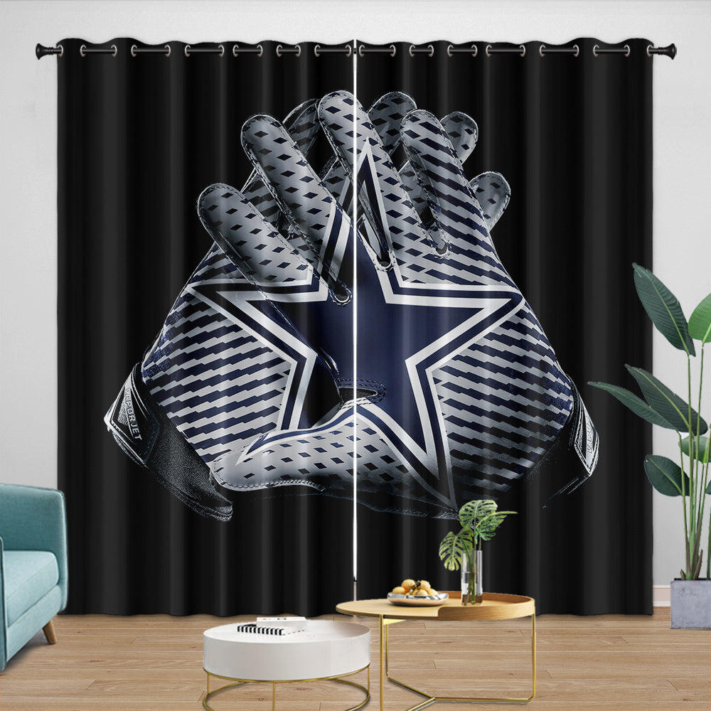 Dallas Cowboys Curtains Blackout Window Drapes Room Decoration (Online Order Only)