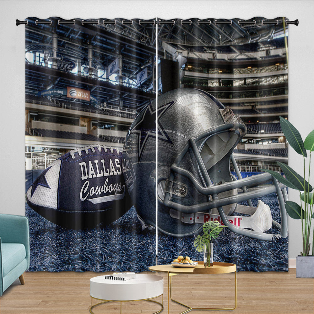 Dallas Cowboys Curtains Blackout Window Drapes Room Decoration (Online Order Only)