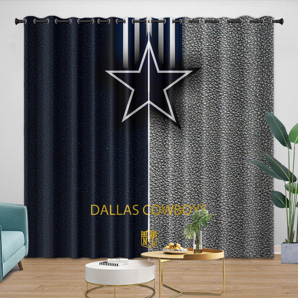 Dallas Cowboys Curtains Blackout Window Drapes Room Decoration (Online Order Only)