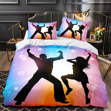 Dance Pattern Bedding Set Quilt Duvet Covers Bed Sets (Online Order Only)