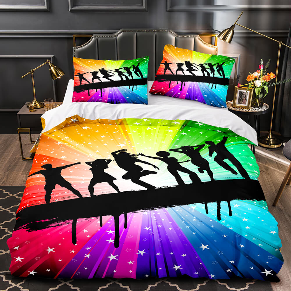 Dance Pattern Bedding Set Quilt Duvet Covers Bed Sets (Online Order Only)