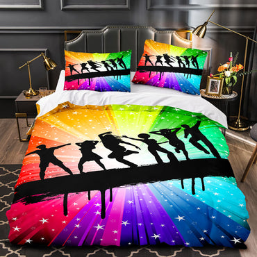 Dance Pattern Bedding Set Quilt Duvet Covers Bed Sets (Online Order Only)