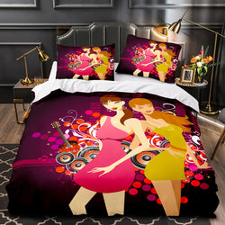 Dance Pattern Bedding Set Quilt Duvet Covers Bed Sets (Online Order Only)