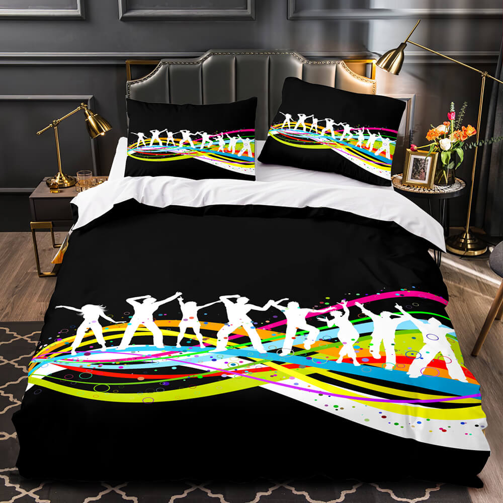 Dance Pattern Bedding Set Quilt Duvet Covers (Online Order Only)