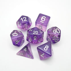 Dancing Lavender - 7 Piece DnD Dice Set | Acrylic RPG Gaming Dice (ONLINE ORDER ONLY)
