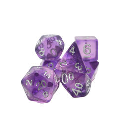 Dancing Lavender - 7 Piece DnD Dice Set | Acrylic RPG Gaming Dice (ONLINE ORDER ONLY)