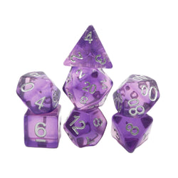 Dancing Lavender - 7 Piece DnD Dice Set | Acrylic RPG Gaming Dice (ONLINE ORDER ONLY)