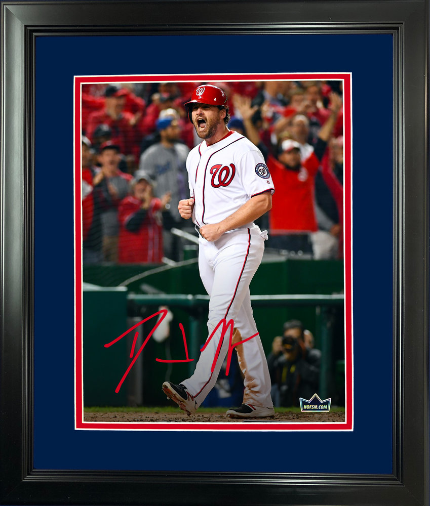 Framed Daniel Murphy Washington Nationals Facsimile Laser Engraved Signature Auto 11"x14" Baseball Photo HOFSM Holo (ONLINE ORDER ONLY)