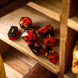 Dark Blood Handmade Resin DND Dice Set (ONLINE ORDER ONLY)