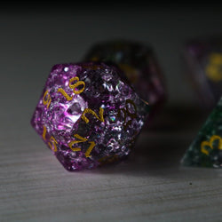 Dark Nox Forge Fire Glass DND Dice Set (ONLINE ORDER ONLY)