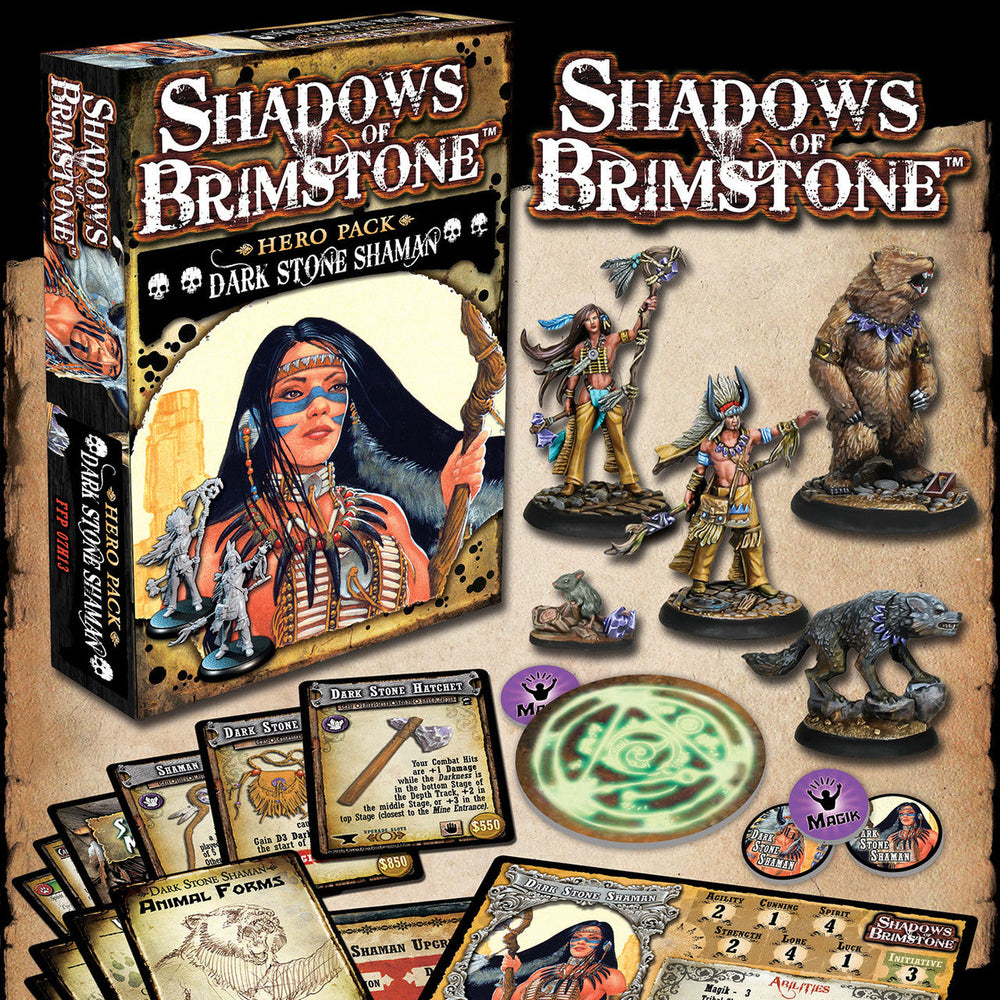 Shadows of Brimstone: Dark Stone Shaman Hero Pack (ONLINE ORDER ONLY)