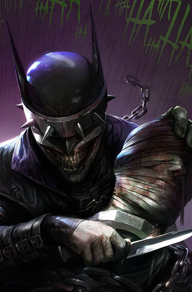 Dark Nights Metal 6 B DC 2018 Francesco Mattina Variant Batman Who Laughs Bloody Knife (ONLINE ORDER ONLY)