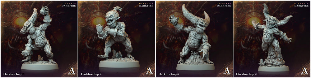 3D Printed Archvillain Games Darkfire Imp Giantkin Darkfire Archvillain Society Vol. XXXIV 28 32mm D&D (Online Only)