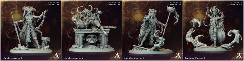 3D Printed Archvillain Games Darkfire Matron Giantkin Darkfire Archvillain Society Vol. XXXIV 28 32mm D&D (Online Only)