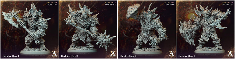 3D Printed Archvillain Games Darkfire Ogre Giantkin Darkfire Archvillain Society Vol. XXXIV 28 32mm D&D (Online Only)