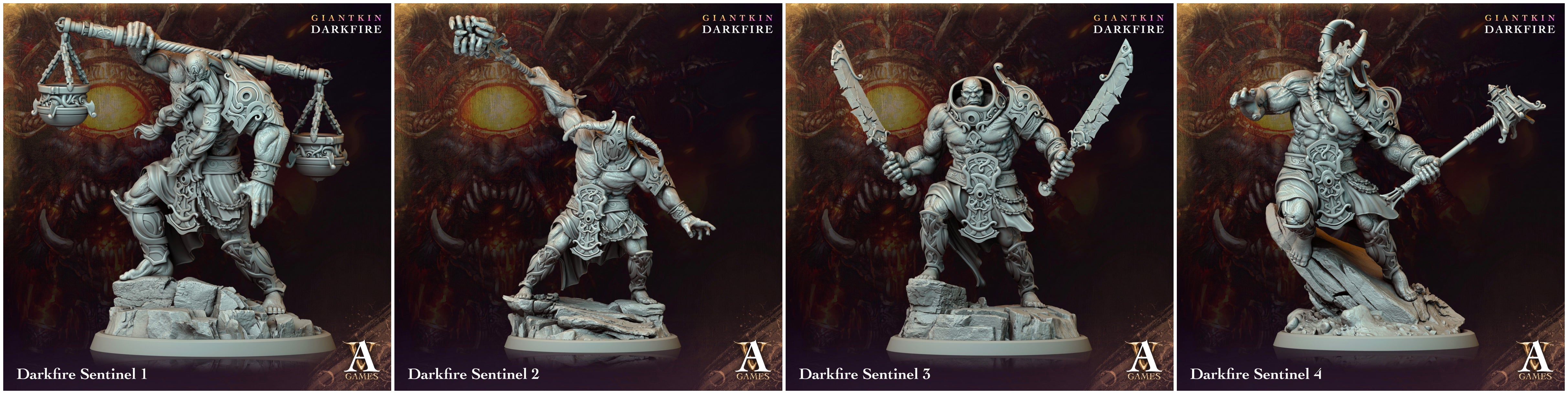 3D Printed Archvillain Games Darkfire Sentinel Giantkin Darkfire Archvillain Society Vol. XXXIV 28 32mm D&D (Online Only)
