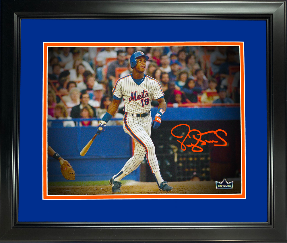 Framed Darryl Strawberry New York Mets Facsimile Laser Engraved Signature Auto 11"x14" Baseball Photo HOFSM Holo (ONLINE ORDER ONLY)