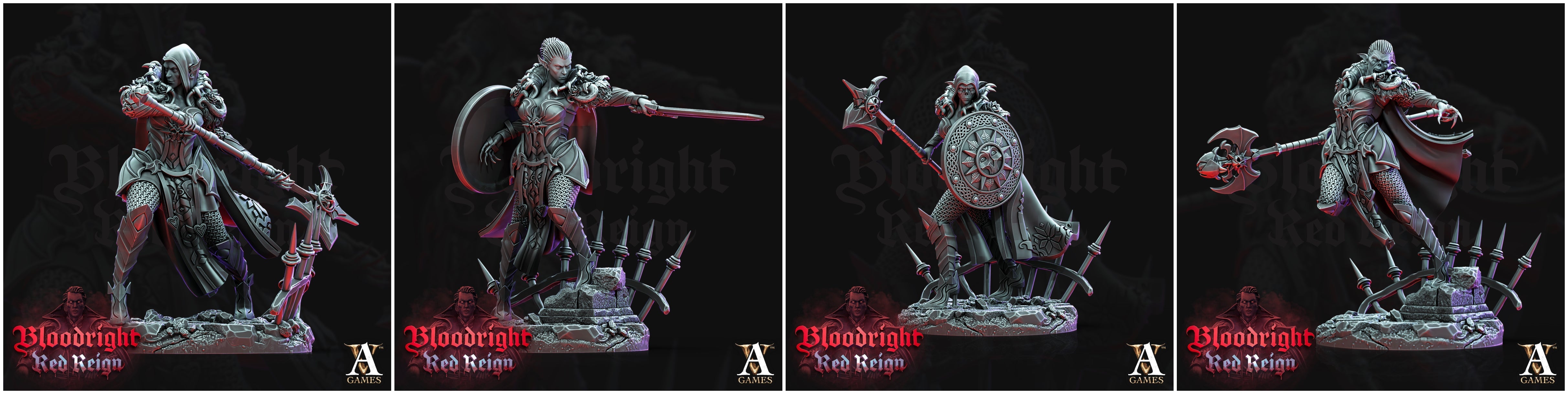 3D Printed Archvillain Games Bloodright Red Reign - Daughters of Lilith 28mm 32mm D&D (Online Only)
